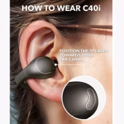 Soundcore C40i Open-Ear Clip-On Kopfhörer kabellos, Graphitgrau