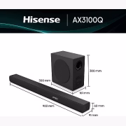 Hisense AX3100Q 3.1-Kanal Soundbar 500W